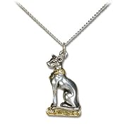 Bast Egyptian Cat Goddess Necklace