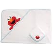 Elmo baby Hooded Towel & Washcloth Set (White)