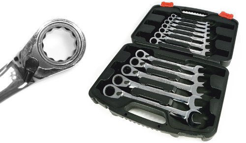 black rhino 00154 metric ratcheting wrench set, 12-piece