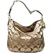 Coach Soho Signature Large Hobo Shoulder Bag Purse 12676 Khaki Mahogany