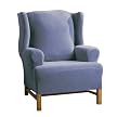 Stretch Pearson Wing Chair Slipcover - Federal Blue
