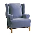 Stretch Pearson Wing Chair Slipcover - Federal Blue