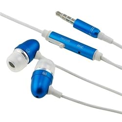 Universal BLUE 3.5mm In-Ear Stereo Headset w/ On-off & Mic for Apple iPad / iPhone / iPhone 3G 8GB / 16GB / iPod Touch Gen2 / iPod Nano Gen4 / iPod Classic 120GB