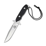 Buck Knives 895BKS Simonich Raven Legacy Fixed Blade Knife with Black G-10 Onlay Handles