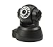 Wifi wireless/Wired IP Pan/Tilt/ Night Vision/IR Security Camera with 8 Meter Night Vision Built-in Microphone, 2 Way Audio(Black)