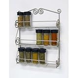 represent Scroll Wall-Mounted Spice Rack in Satin Nickel