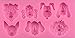 Dog Puppy Faces 7 Cavity Silicone Mold for Fondant, Gum Paste, Chocolate , Crafts