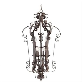 Manchester Nine Light Foyer Pendant in Imperial Bronze