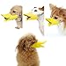 Pecute Pet Protection Dog Silicone Duck Bill Design Muzzle Adjustable Poodle Face Lip Mouth Duckbill Muzzle No Bite No Bark (Small)