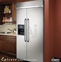 Dacor Epicure Series EF42DBSS 42" Built-in Side-by-Side Refrigerator with 25.3 cu. ft. Capacity, 4 Adjustable Glass Shelves, Water Filtration System and Electronic Touch Controls: Stainless Steel with Ice/Water Dispenser
