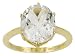 10KT 6.00CT WHITE TOPAZ SOLITAIRE RING