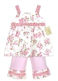 JoJo Designs 2 Piece Floral Pink and White Girls Outfit, 3 to 6 Months baby boutique clothing JoJo Designs 2 Piece Floral Pink and White Girls Outfit, 3 to 6 Months