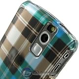 Blue Check Plaid Snap on Hard Cover Protector Faceplate Skin Case for Black ....