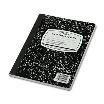 Mead® Sewn Composition Books NOTEBOOK,9.75X7.5,100,BK Pack of50