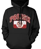 Polish Eagle Mens Sweatshirt, Poland Polska Eagle Flag Country Pride Pullover Hoodie