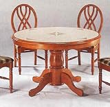 Tile Top Oak Finished 48 Inch Round Table