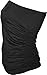 WearAll Women's Plain Ruched Bandeau Top