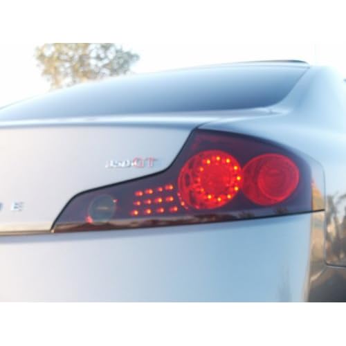 Infiniti G35 2Dr Tail Lights Taillight Overlays GTR Style