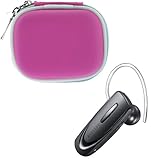 Samsung HM1100 Bluetooth Headset + GTMax Hot Pink Bluetooth Carrying Pouch  ....
