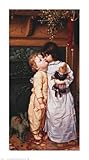 Under the Mistletoe FINEST BRAND CANVAS Print With Added Heavy BRUSHSTROKES Maurice Ingre 11x19