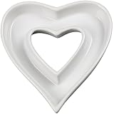Ivy Lane Design Ceramic Love Letter Dish, Heart Shape, White