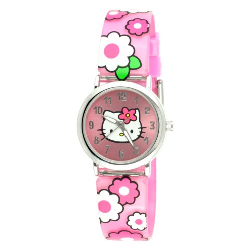 Hello Kitty Kids' HK2008P Giftable Backpack Hair Clips Watch