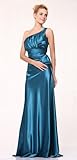 IMAGE OF #7724 One Shoulder Bridesmaid Satin Evening Prom Dress