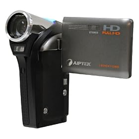 Click here to buy Aiptek AHD 1080p HD Flash Memory Camcorder with 5x Optical Zoom and 5MP Digital Still Capture (Silver) by Aiptek.