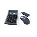 Belkin Funkmaus + USB Nummernblock Maus schnurlos 3 Tasten + Tastenrad silber