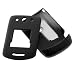 Black Rubberized Snap On Crystal Hard Case for Motorola EM330 Cell Phone
