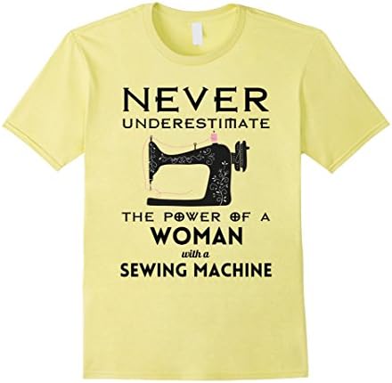 Men's The Power of a Woman with a Sewing Machine - Premium Cotton T-Shirt XL Lemon