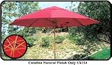 Catalina 9 Foot Wood Umbrella-Beige