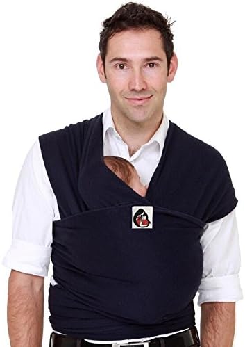 Avito Baby Wrap Carrier- Baby Sling- High Quality 95% Cotton- For Babies From Birth To 35 lbs-Grey Wrap Fashionable &amp; Comfortable- Shower Or Registry Gift Idea- LIFETIME GUARANTEE (Navy Blue)