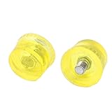 uxcell ハンマーヒント プラスチック 金属材質 10mmねじ クリアイエロー 2個入り