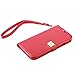 Galaxy S4 Case, by Ailun,Wallet Case,PU Leather Case,Credit Card Holder,Flip Cover Skin[Red] with Screen Protect and Styli Pen