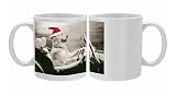 JD-21318-M Golden Retriever Dog - in car wearing Christmas hat Photo Mugs