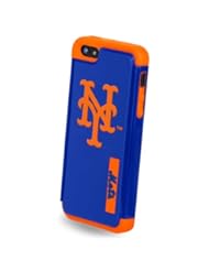Wireless: Forever Collectibles MLB Dual Hybrid iPhone 5/5S Rugged Case - Retail Packaging - New York Mets - Forever Collectibles