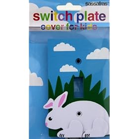 Sassafras Rabbit Switch Plate Cover for Kid's Room