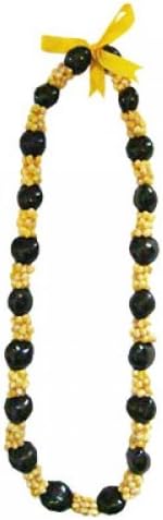 Hawaiian Style Kukui Nut Lei Mongo Yellow