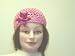 Cp159, Hand Crocheted Multipink Gimp Skull Cap with Sequin Star. Sequin Star Is Attached with Latch. Cap Can Be Worn with or Without Star.