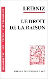 Revue Vrin  / Le droit de la raison