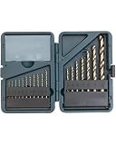 Bosch CO18 18-Piece Cobalt Twist Drill Bit Assortment in Plastic Case