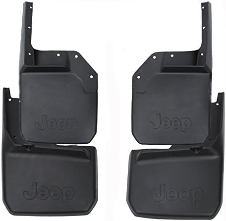 Ruicer Splash Mud Flap Guard Deluxe Black Fender for Jeep Wrangler 2007-2015 Pack of One Set(4pcs)
