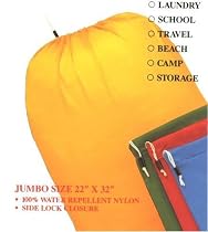 NYLON LAUNDRY BAG - JUMBO - CAMP, COLLEGE DORM ROYAL BL