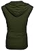 Coofandy Men's Casual Hooded Sleeveless Tank Tops,Green,X-Large