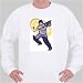Sweatshirt with bat, sport, ball, equipment, cricket, player Large White
