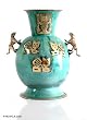 Copper vase, 'Cats and Jaguars' Copper vase, 'Cats and Jaguars'