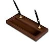 Chocolate Brown Leather Double Pen Stand