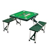 New Picnic Time Folding Table With Seats For Four 811-00-121 Hunter Green Aluminum Alloy Frame