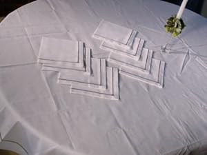 Banquet Hand Drawnwork Tablecloth + Napkins Set